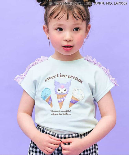 日本童裝 apres les cours x Sanrio  接觸冷感 雪糕圖案上衣 80-140cm 女童款 夏季 TOPS