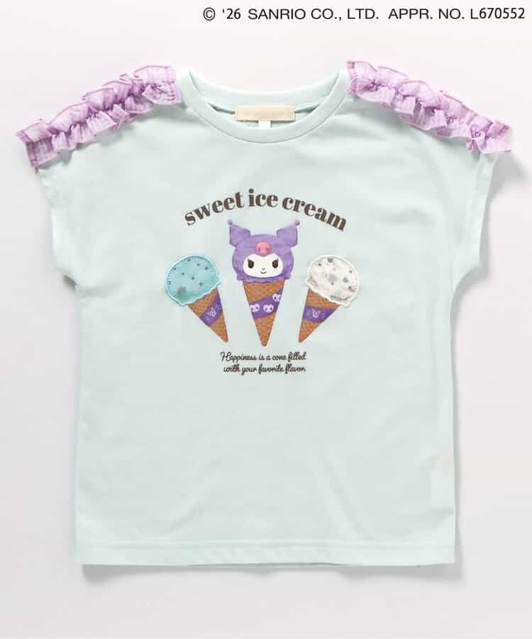 日本童裝 apres les cours x Sanrio  接觸冷感 雪糕圖案上衣 80-140cm 女童款 夏季 TOPS