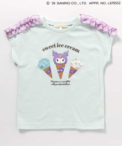 日本童裝 apres les cours x Sanrio  接觸冷感 雪糕圖案上衣 80-140cm 女童款 夏季 TOPS