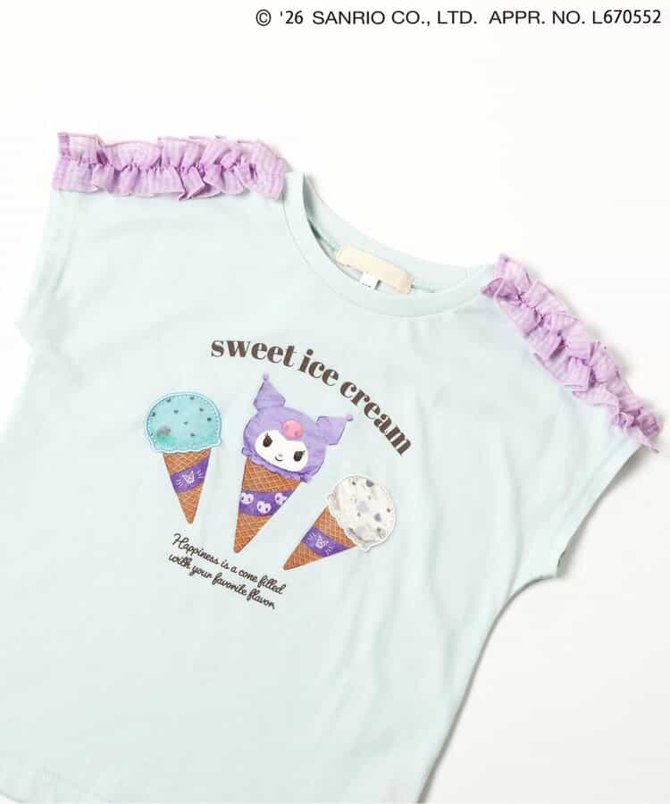 日本童裝 apres les cours x Sanrio  接觸冷感 雪糕圖案上衣 80-140cm 女童款 夏季 TOPS