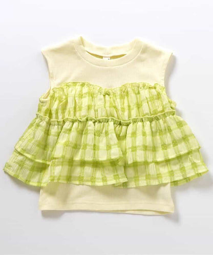 日本童裝 apres les cours 無袖薄紗上衣 80-140cm 女童款 夏季 TOPS