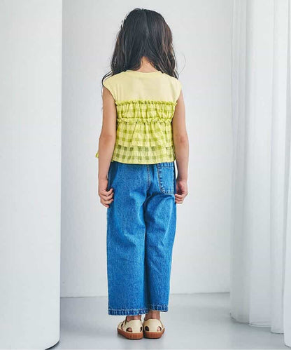 日本童裝 apres les cours 無袖薄紗上衣 80-140cm 女童款 夏季 TOPS