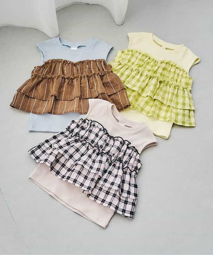 日本童裝 apres les cours 無袖薄紗上衣 80-140cm 女童款 夏季 TOPS