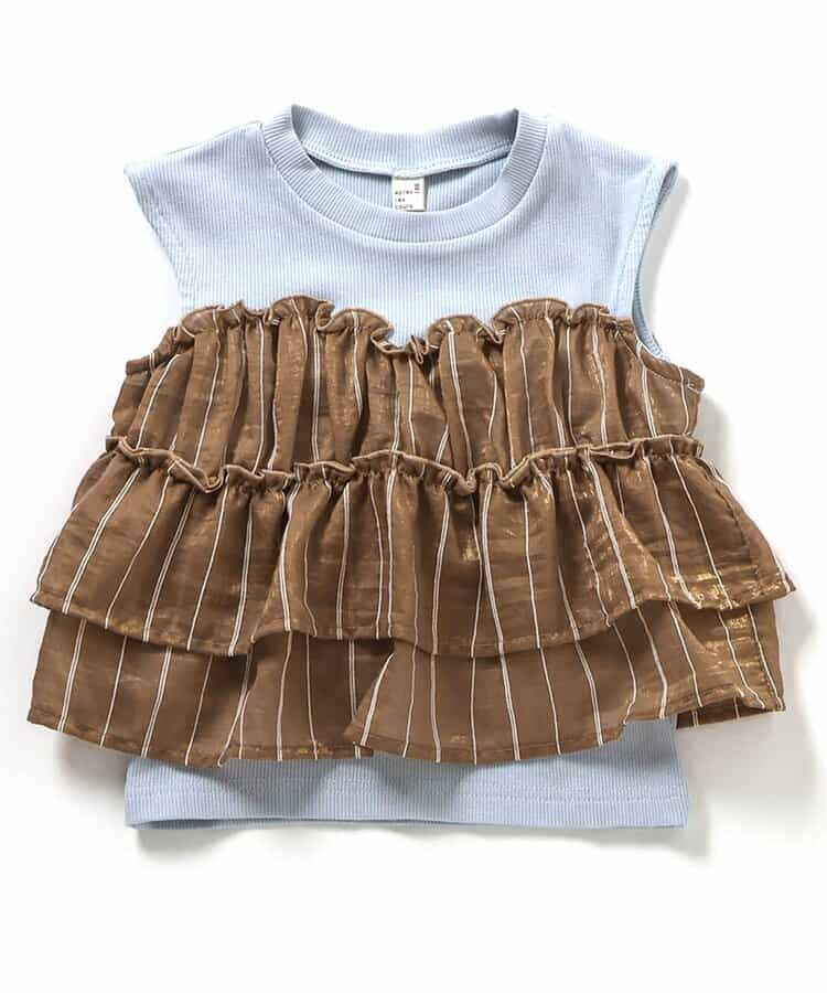 日本童裝 apres les cours 無袖薄紗上衣 80-140cm 女童款 夏季 TOPS