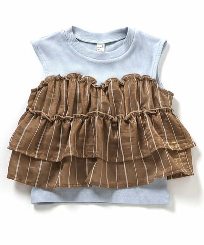 日本童裝 apres les cours 無袖薄紗上衣 80-140cm 女童款 夏季 TOPS