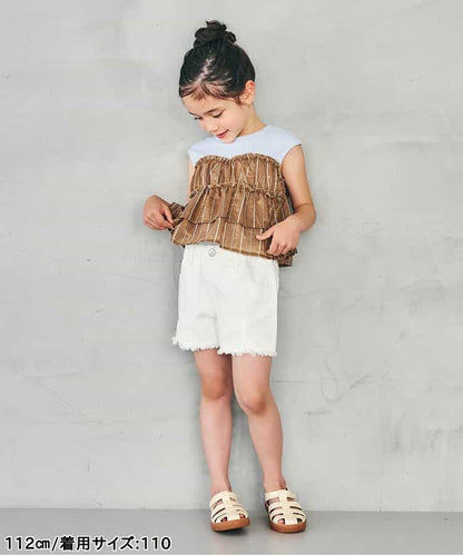 日本童裝 apres les cours 無袖薄紗上衣 80-140cm 女童款 夏季 TOPS