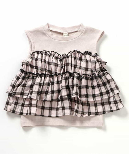 日本童裝 apres les cours 無袖薄紗上衣 80-140cm 女童款 夏季 TOPS