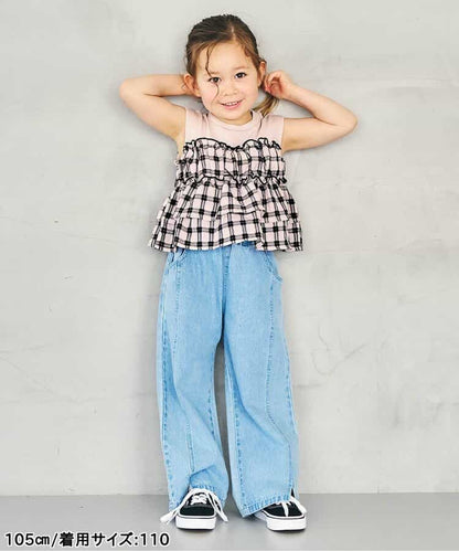 日本童裝 apres les cours 無袖薄紗上衣 80-140cm 女童款 夏季 TOPS