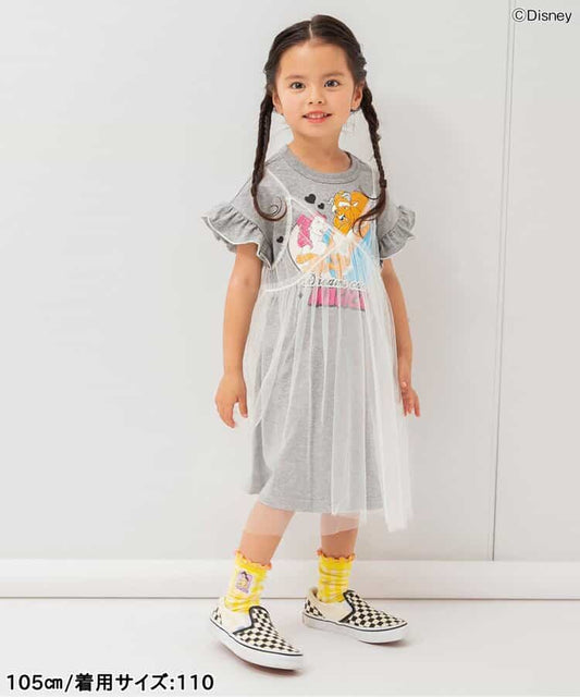 日本童裝 BREEZE x Disney 公主薄紗兩件連身裙 80-120cm 女童款 夏季 DRESSES