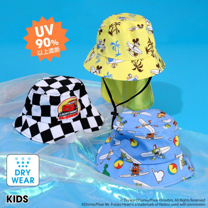 日本童裝 BDL x Disney 防UV 速乾系列 水陸兩用 帽 52-54cm 帽系列 夏日玩水泳衣特輯