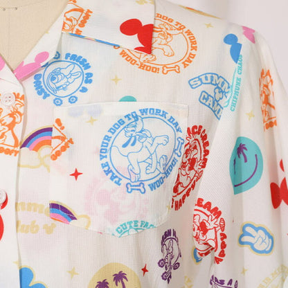 Japanese BDL x Disney parent-child print tops (80-150cm) for boys and girls (summer TOPS) 