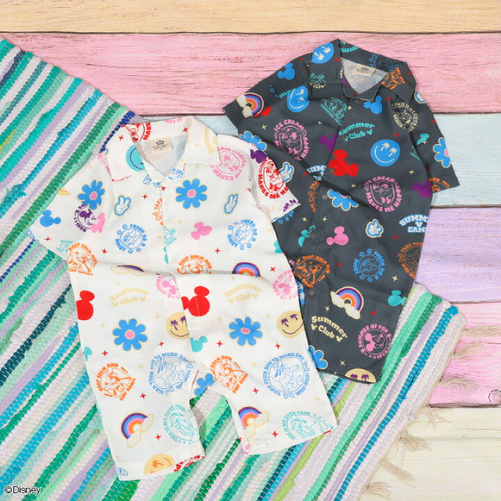 Japanese BDL x Disney parent-child print tops (80-150cm) for boys and girls (summer TOPS) 