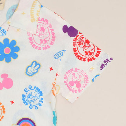 Japanese BDL x Disney parent-child print tops (80-150cm) for boys and girls (summer TOPS) 