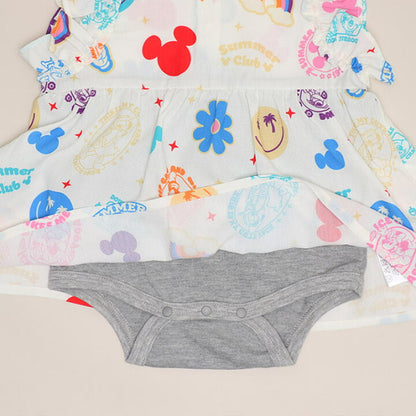 日本童裝 BDL x Disney 親子裝 度假風襯衫連衣 70-80cm 女童款 初生嬰兒 夏季 Jumpsuit