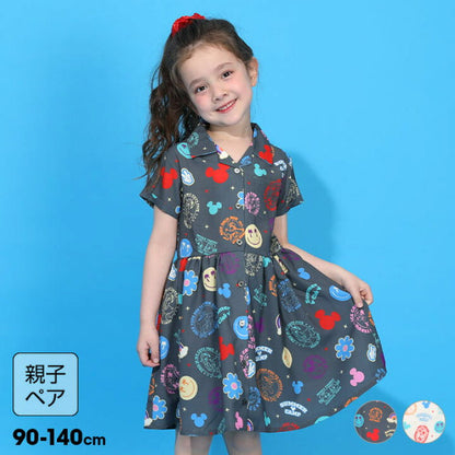 Japanese BDL x Disney parent-child print tops (80-150cm) for boys and girls (summer TOPS) 