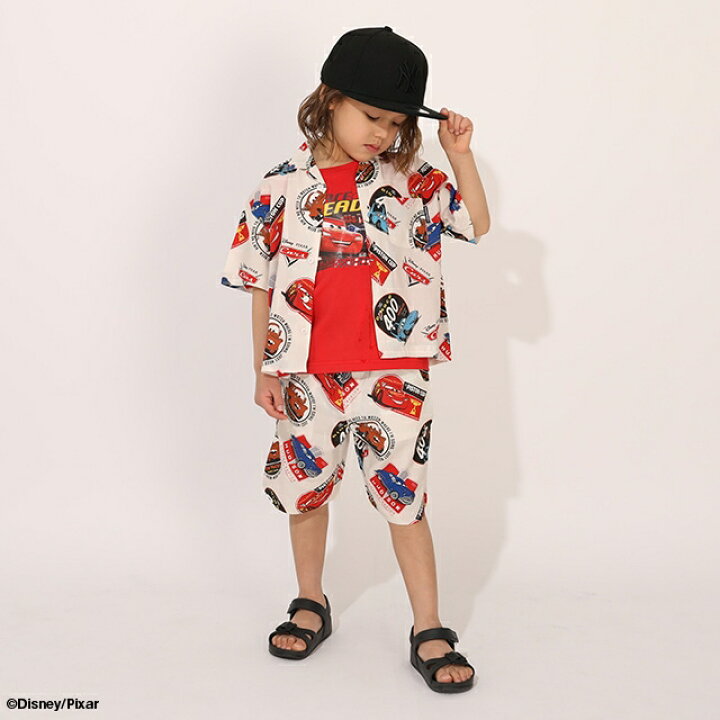 日本童裝 BDL x Disney Cars襯衫短褲套裝 90-130cm 男童款 夏季 TOPS PANTS
