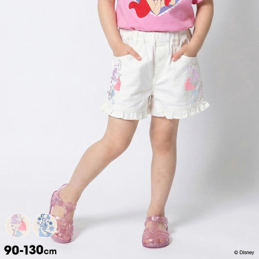 日本童裝 BDL x Disney 公主荷葉邊刺繡短褲 90-130cm 女童款 夏季 PANTS