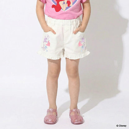 日本童裝 BDL x Disney 公主荷葉邊刺繡短褲 90-130cm 女童款 夏季 PANTS