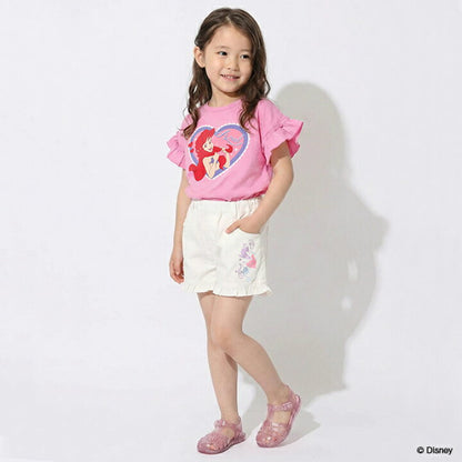 日本童裝 BDL x Disney 公主荷葉邊刺繡短褲 90-130cm 女童款 夏季 PANTS