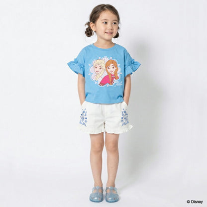 日本童裝 BDL x Disney 公主荷葉邊刺繡短褲 90-130cm 女童款 夏季 PANTS