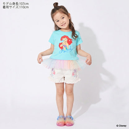 日本童裝 BDL x Disney 公主荷葉邊刺繡短褲 90-130cm 女童款 夏季 PANTS