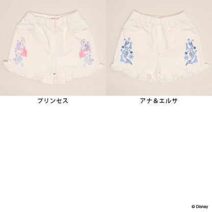 日本童裝 BDL x Disney 公主荷葉邊刺繡短褲 90-130cm 女童款 夏季 PANTS