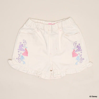 日本童裝 BDL x Disney 公主荷葉邊刺繡短褲 90-130cm 女童款 夏季 PANTS