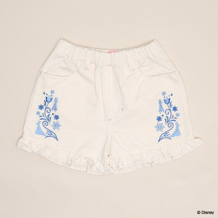 日本童裝 BDL x Disney 公主荷葉邊刺繡短褲 90-130cm 女童款 夏季 PANTS