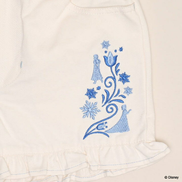 日本童裝 BDL x Disney 公主荷葉邊刺繡短褲 90-130cm 女童款 夏季 PANTS