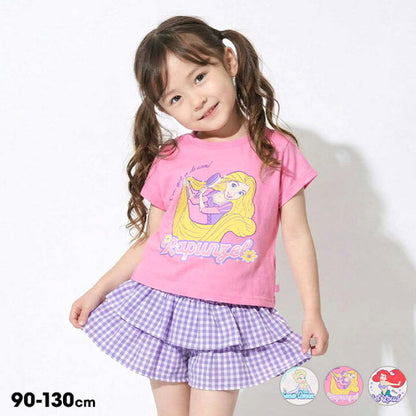 日本童裝 BDL x Disney 公主荷葉邊格紋兩件套裝 90-130cm 女童款 夏季 TOPS PANTS