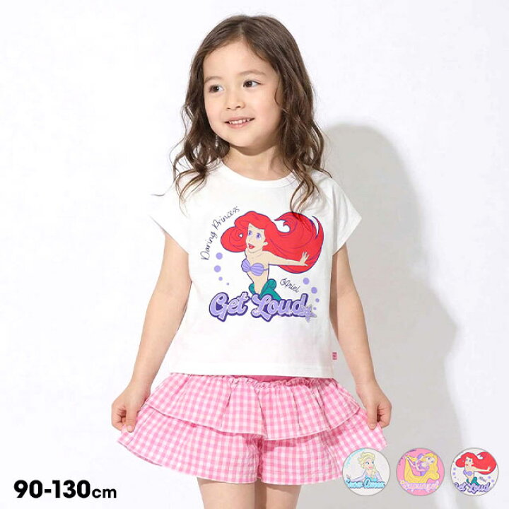 日本童裝 BDL x Disney 公主荷葉邊格紋兩件套裝 90-130cm 女童款 夏季 TOPS PANTS