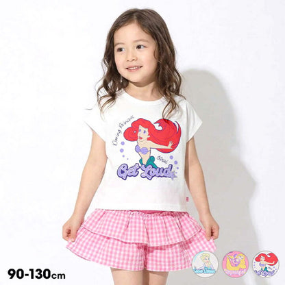 日本童裝 BDL x Disney 公主荷葉邊格紋兩件套裝 90-130cm 女童款 夏季 TOPS PANTS