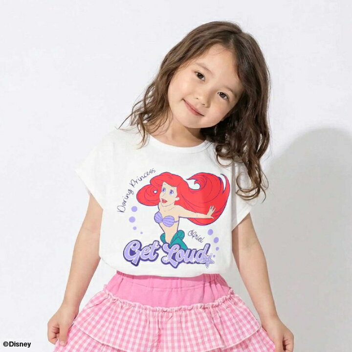 日本童裝 BDL x Disney 公主荷葉邊格紋兩件套裝 90-130cm 女童款 夏季 TOPS PANTS