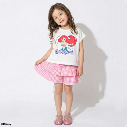 日本童裝 BDL x Disney 公主荷葉邊格紋兩件套裝 90-130cm 女童款 夏季 TOPS PANTS