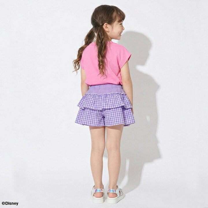 日本童裝 BDL x Disney 公主荷葉邊格紋兩件套裝 90-130cm 女童款 夏季 TOPS PANTS