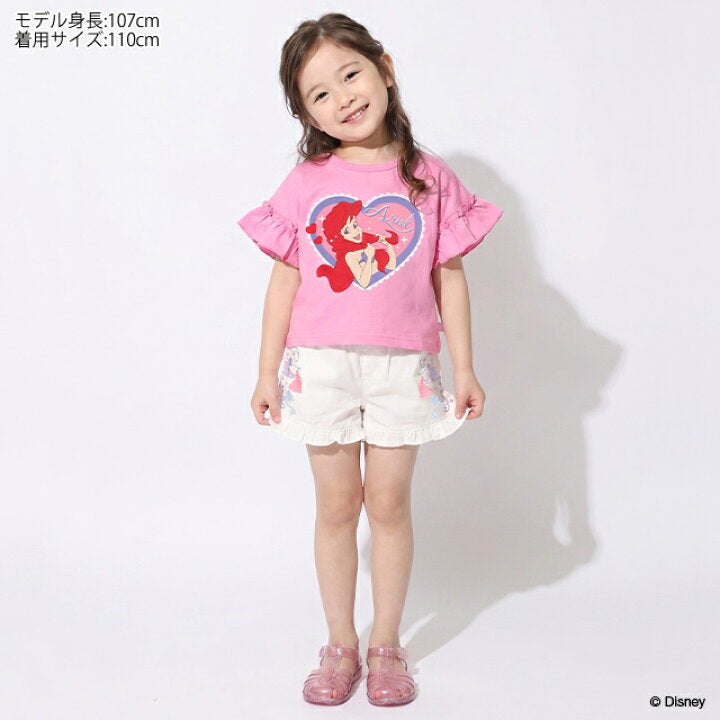 日本童裝 BDL x Disney 公主荷葉邊袖上衣 90-130cm 女童款 夏季 TOPS
