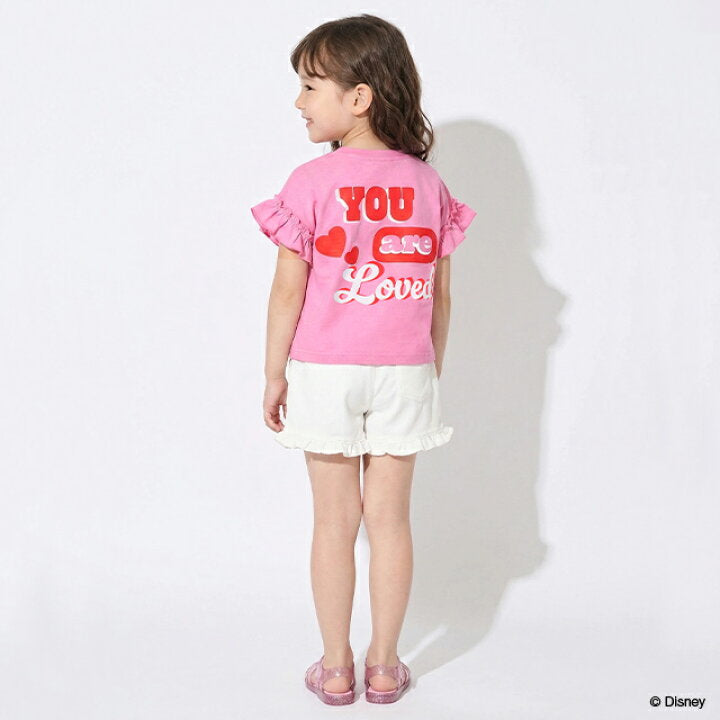 日本童裝 BDL x Disney 公主荷葉邊袖上衣 90-130cm 女童款 夏季 TOPS
