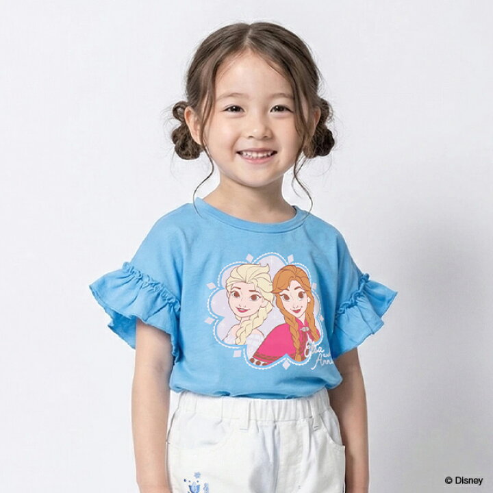 日本童裝 BDL x Disney 公主荷葉邊袖上衣 90-130cm 女童款 夏季 TOPS