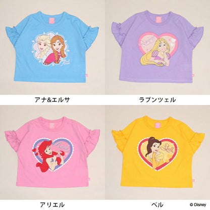 日本童裝 BDL x Disney 公主荷葉邊袖上衣 90-130cm 女童款 夏季 TOPS