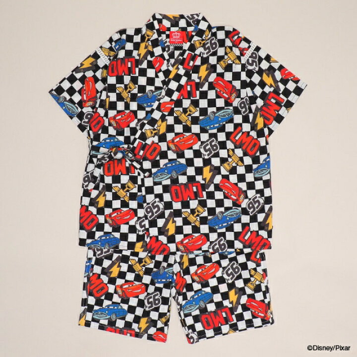 日本童裝 BDL x Disney Cars日本甚平 日本和服 80-130cm 男童款 夏季 TOPS PANTS 日本夏祭慶典特輯