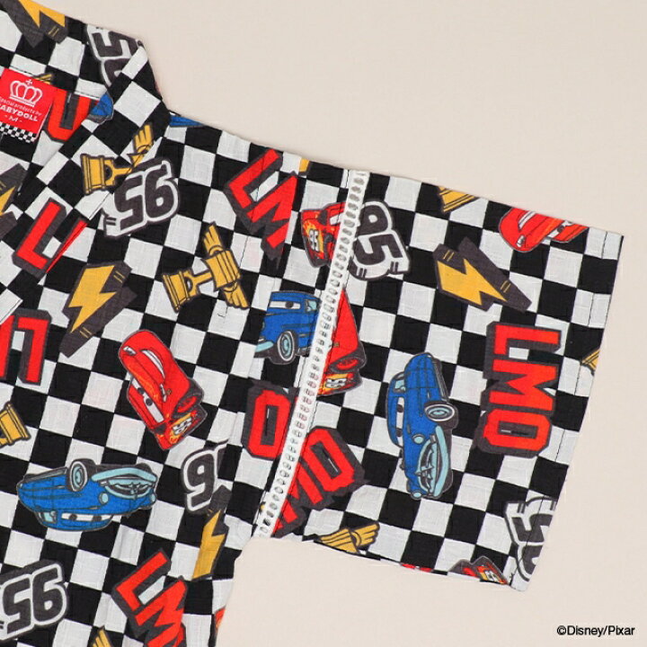 日本童裝 BDL x Disney Cars日本甚平 日本和服 80-130cm 男童款 夏季 TOPS PANTS 日本夏祭慶典特輯