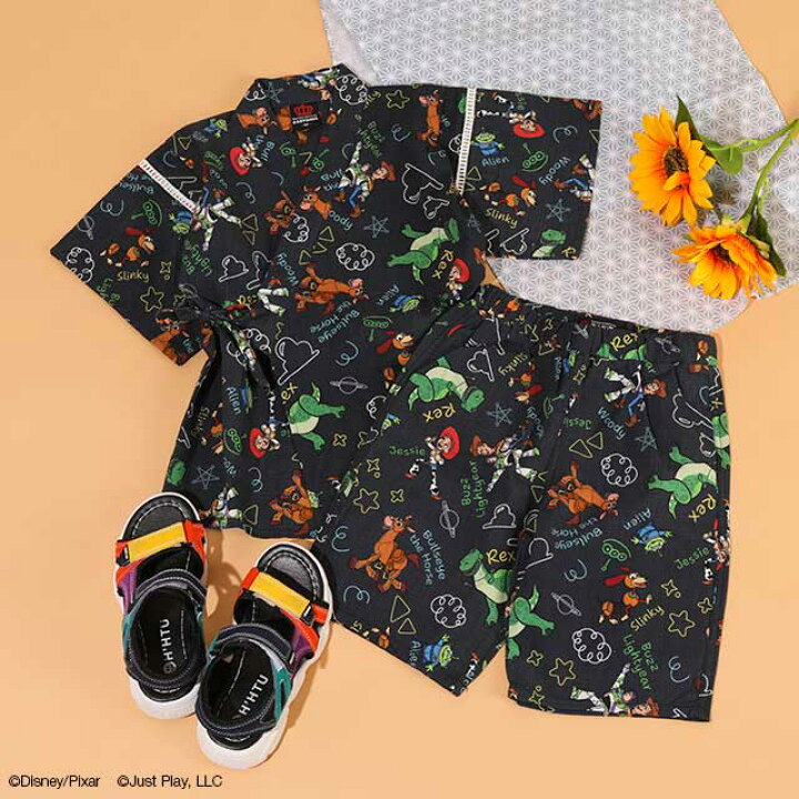 日本童裝 BDL x Disney ToyStory日本甚平 日本和服 80-130cm 男童款 夏季 TOPS PANTS 日本夏祭慶典特輯