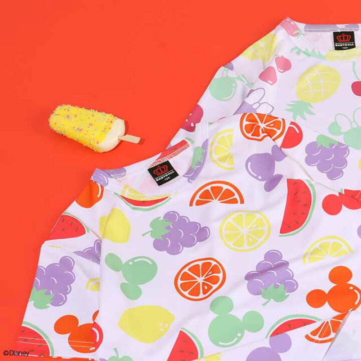 日本童裝 BDL x Disney 接觸冷感 水果印花上衣 90-130cm 男童款/女童款 夏季 TOPS