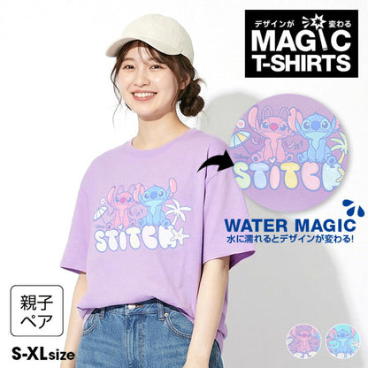 日本童裝 BDL x Stitch 親子裝 遇水變色 魔法印花上衣 S-XL 大人款  男童款/女童款 夏季 TOPS