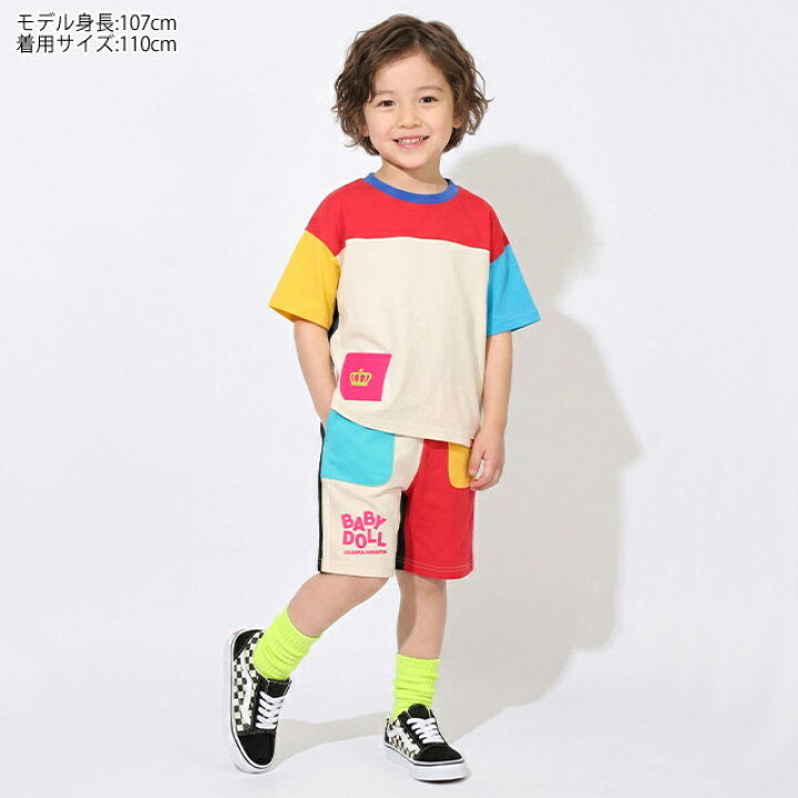 日本童裝 BDL 炫彩拼色短褲 80-140cm 男童款 夏季 PANTS
