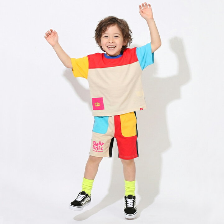 日本童裝 BDL 炫彩拼色短褲 80-140cm 男童款 夏季 PANTS