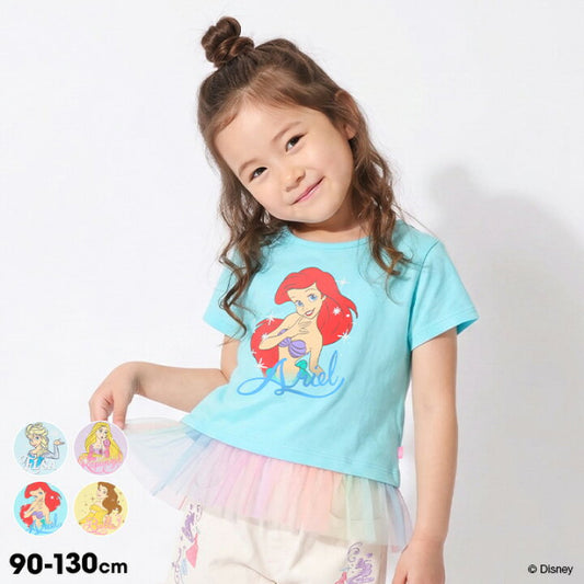 日本童裝 BDL x Disney 公主彩虹薄紗上衣 90-130cm 女童款 夏季 TOPS