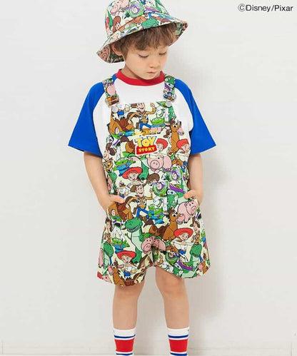 日本童裝 BREEZEx Disney ToyStory全印花短背帶褲 90-130cm 男童款 夏季 Jumpsuit
