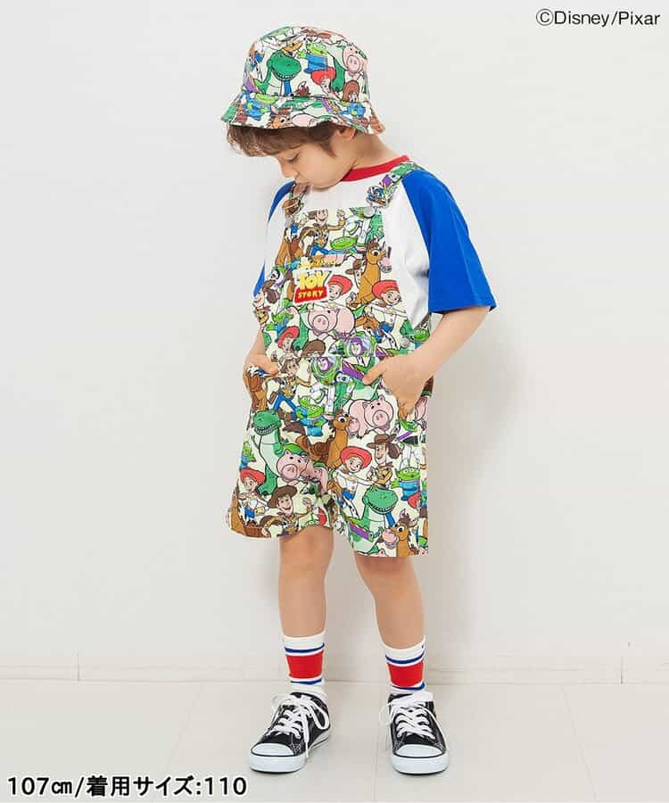 日本童裝 BREEZEx Disney ToyStory全印花短背帶褲 90-130cm 男童款 夏季 Jumpsuit
