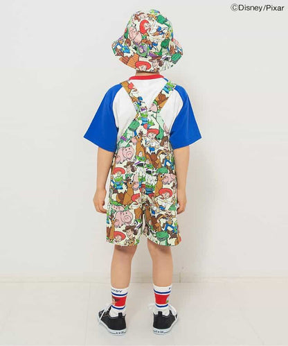 日本童裝 BREEZEx Disney ToyStory全印花短背帶褲 90-130cm 男童款 夏季 Jumpsuit